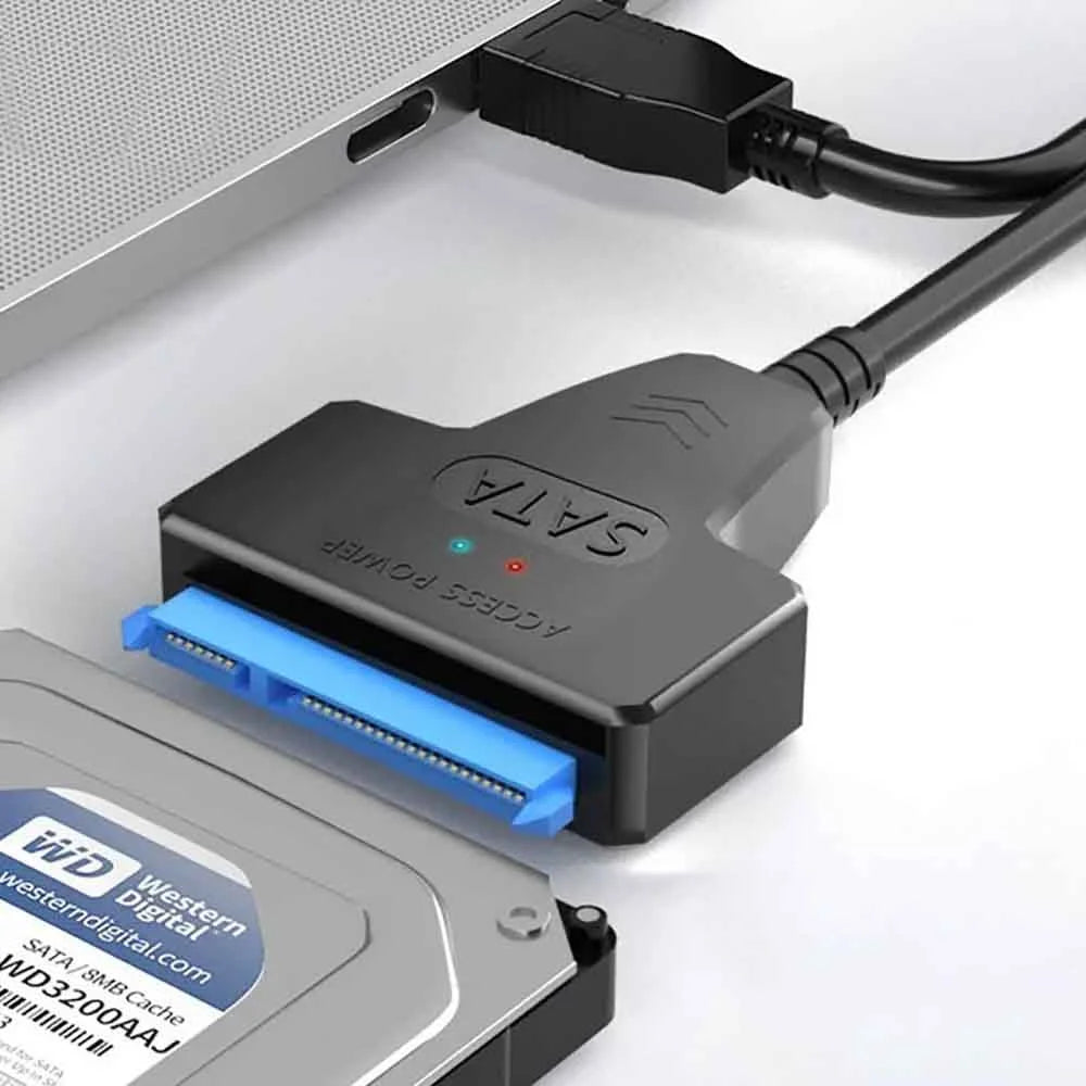 SATA to USB 3.0/2.0 Cable up to 6Gbps for 2.5-inch External SSD Hard Drive, SATA 3 22-pin Adapter, USB 3.0 to SATA III Cord