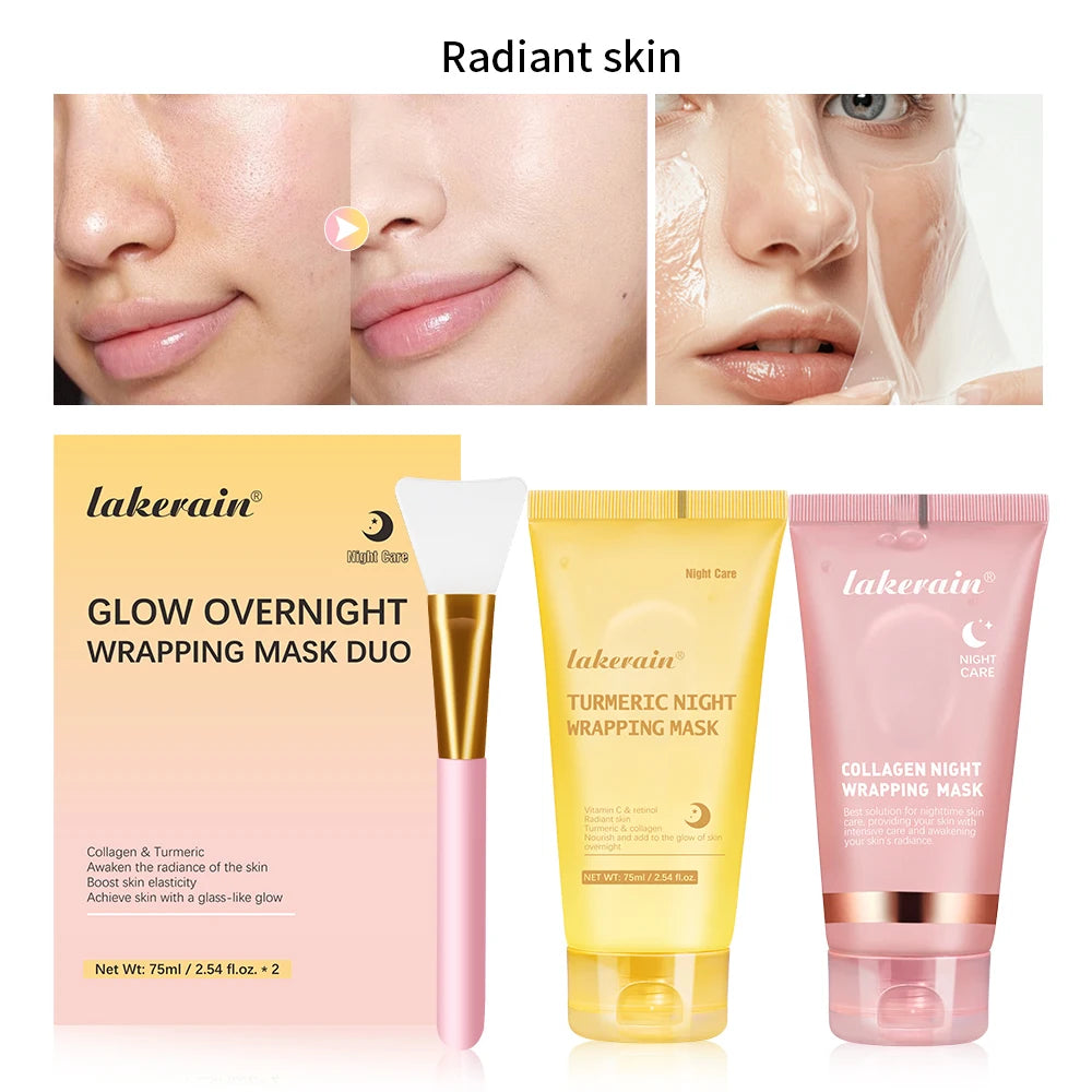 Korean Deep Collagen Mask, Peel-off Mask, Anti-wrinkle, Lifting, Skincare, Bio Pack, Night Pack for Women, Night Skin