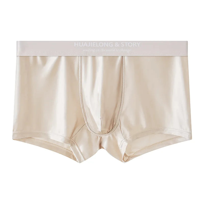 Boxer Satin Soie Homme — Respirant, Mince & Sans Couture