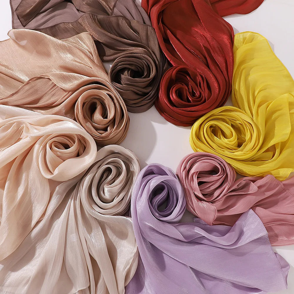 Hiyabs de gasa de primera calidad para mujer, velo turbante suave y largo, bufandas musulmanas, chales hiyab, cubierta para la cabeza islámica, accesorios de Ramadán