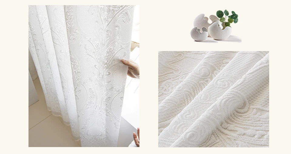 Rideau semi-transparent solide pour salon — porte de balcon, tulle, mariage, personnalisé