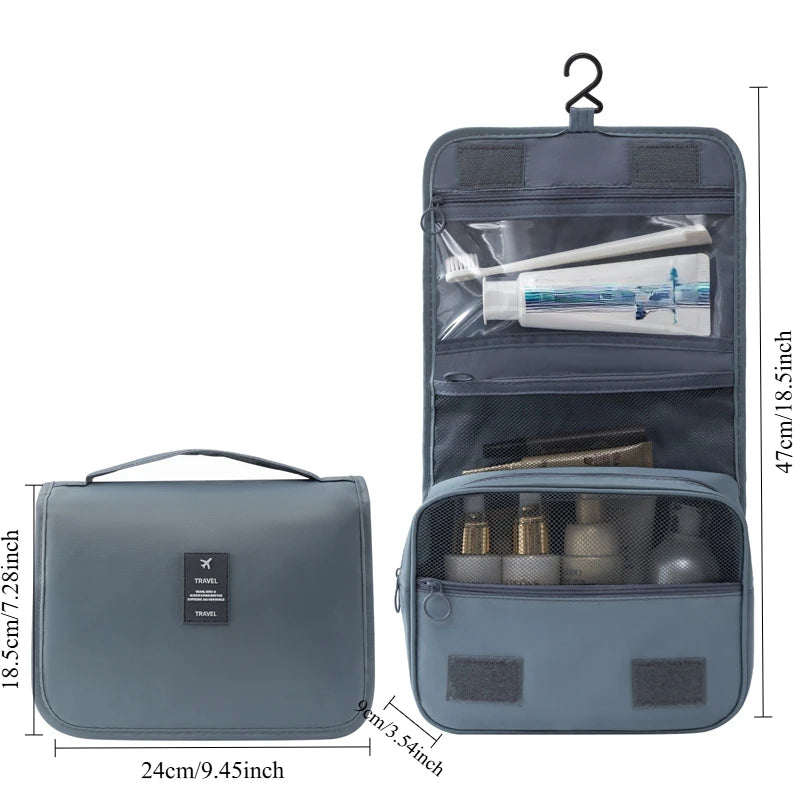 Sac de Maquillage Voyage — Organisateur Toilette Imperméable Crochet Salle de Bain