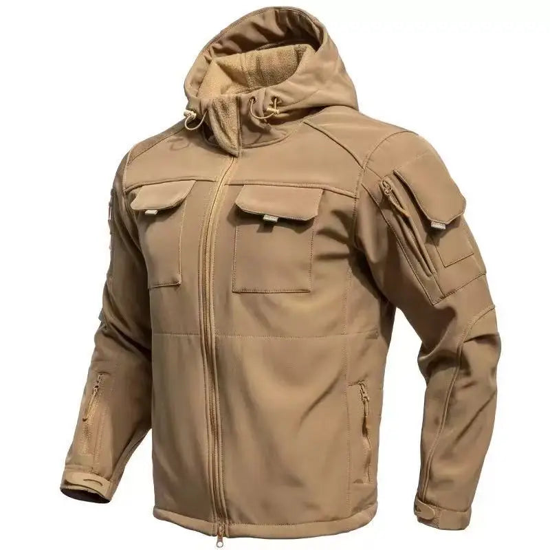 Chaqueta polar táctica militar de combate para hombre, abrigo cálido de invierno para senderismo al aire libre, camping, escalada, con múltiples bolsillos, trekking informal