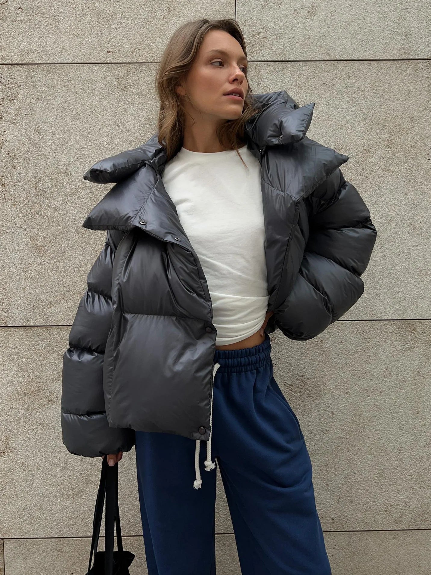 Femmes automne hiver manteau chaud épais Parkas à manches longues Parkas femme rue mode sweats à capuche femme coton rembourré veste 2025