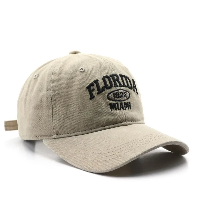 Casquette de baseball lettre brodée — hommes, femmes, mode, vintage, solide, sports plein air, réglable, snapback
