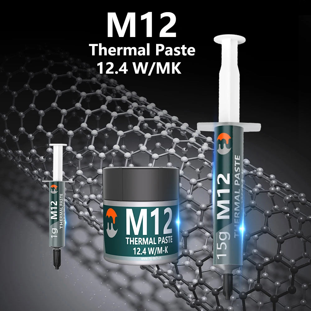 Pasta térmica MJ Performance, grasa térmica conductora 12.4 W/MK 1/4/8/15/30g para juegos de PC, PS5, refrigeración de CPU y GPU