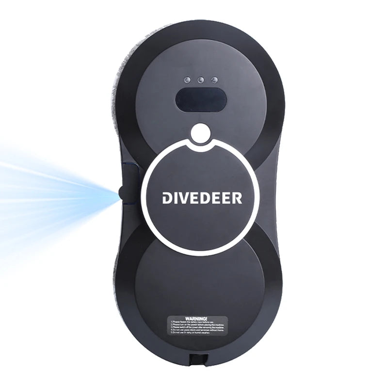 DIVEDEER Robot de limpieza inteligente para el hogar con función de pulverización automática de agua, máquina de limpieza de cristales magnética anticaída
