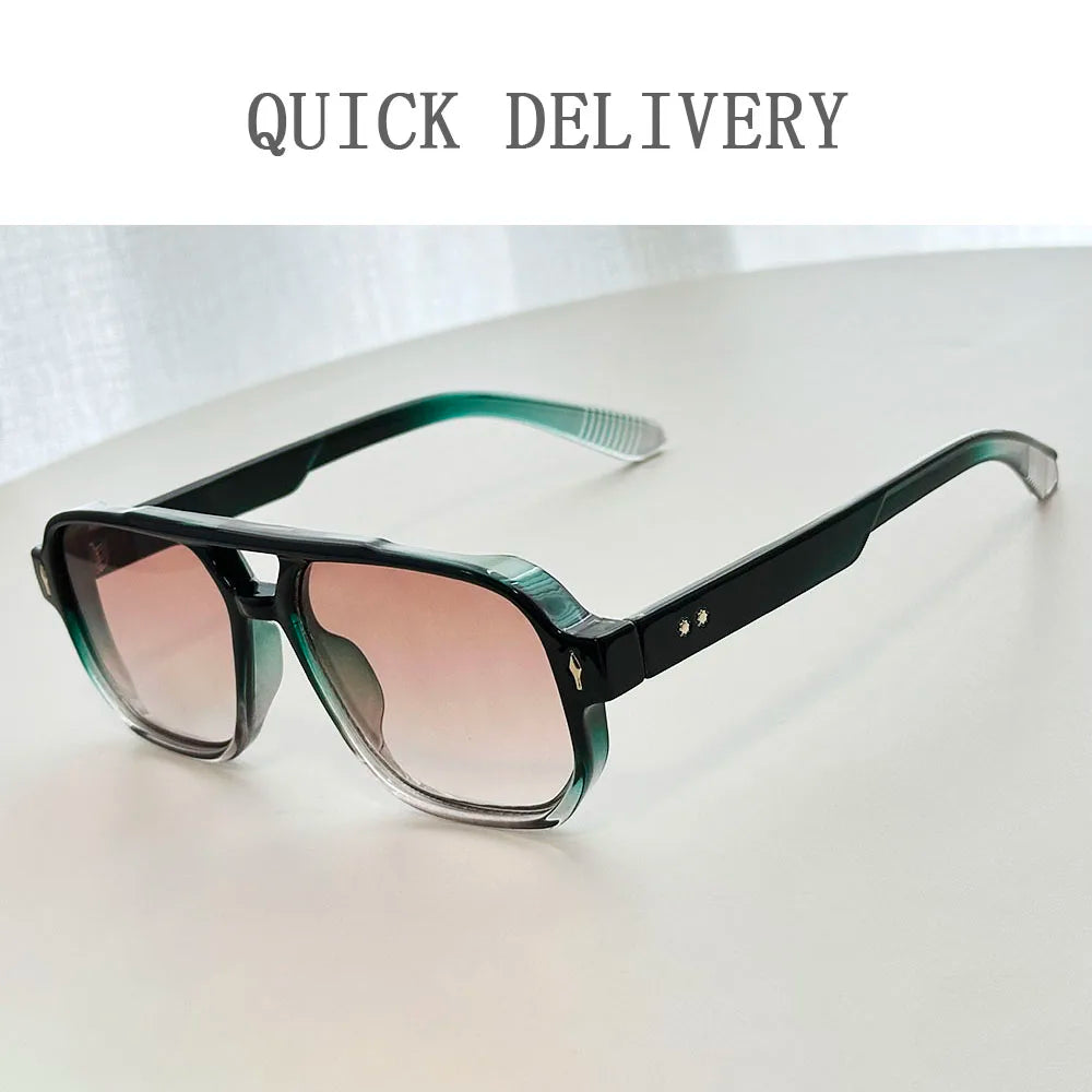 Men's Square Sunglasses Vintage Fashion Retro Women's Sunglasses Trendy Gafas De Sol Hombre Lunette Soleil Femme Drop Shipping