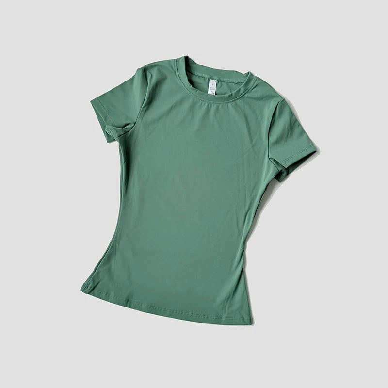 Women Seamless Yoga Top Sport T-Shirt Fitness Clothing Short Sleeve Yoga Shirt Gym Crop Top Running Activewear