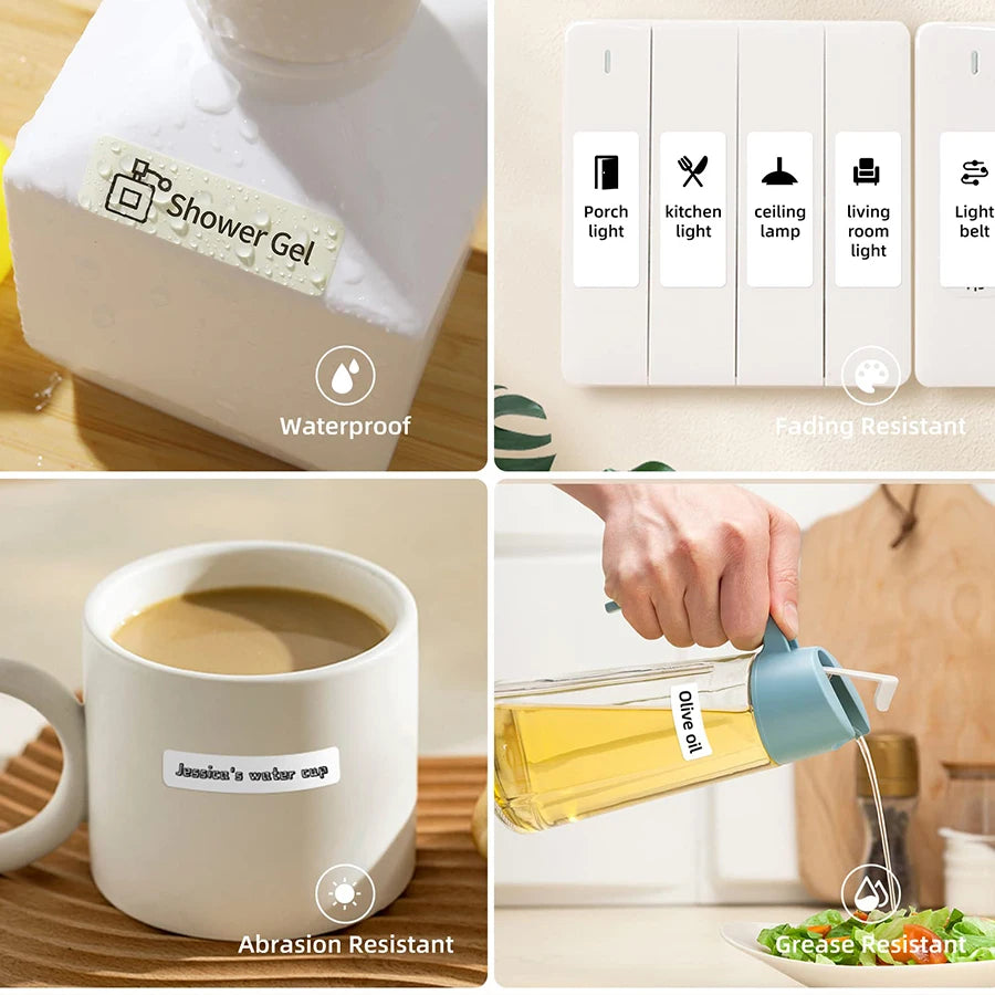 Mini imprimante thermique portable sans encre — étiqueteuse auto-adhésive, autocollants