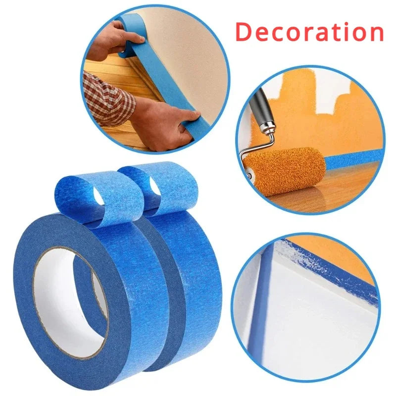 3 Rolls/Set Multi-Surface Painting Tape Easy Release Masking Tape Paint Safety Wall Painting Craft Art Home Construction 20m/Roll