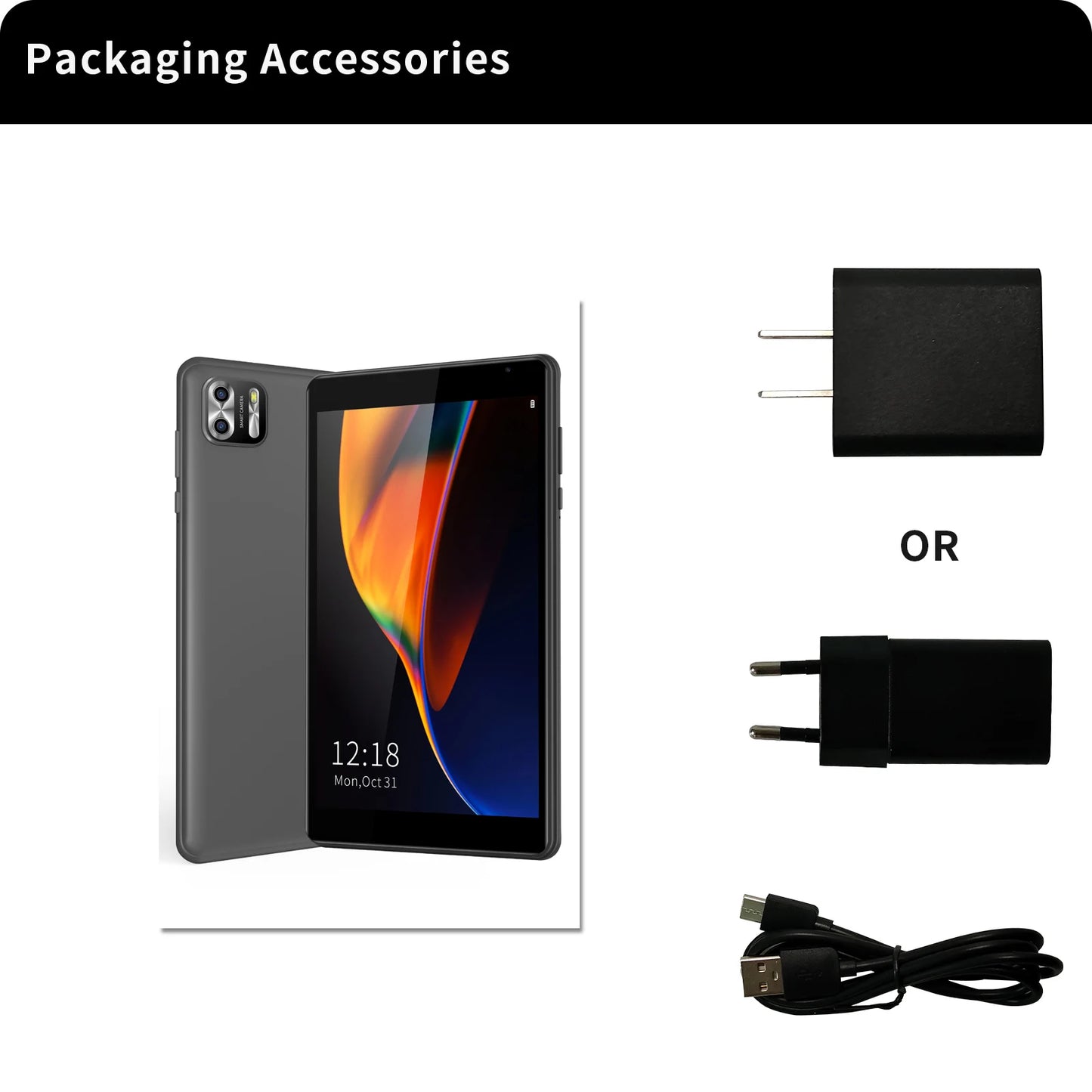 PRITOM – tablet Android 8 pulgadas 14, 8 GB (4 + 4 ampliados) RAM 64 GB ROM, expansión 1 TB, pantalla IPS 1280x800, batería 5000 MAH, doble cámara, WiFi