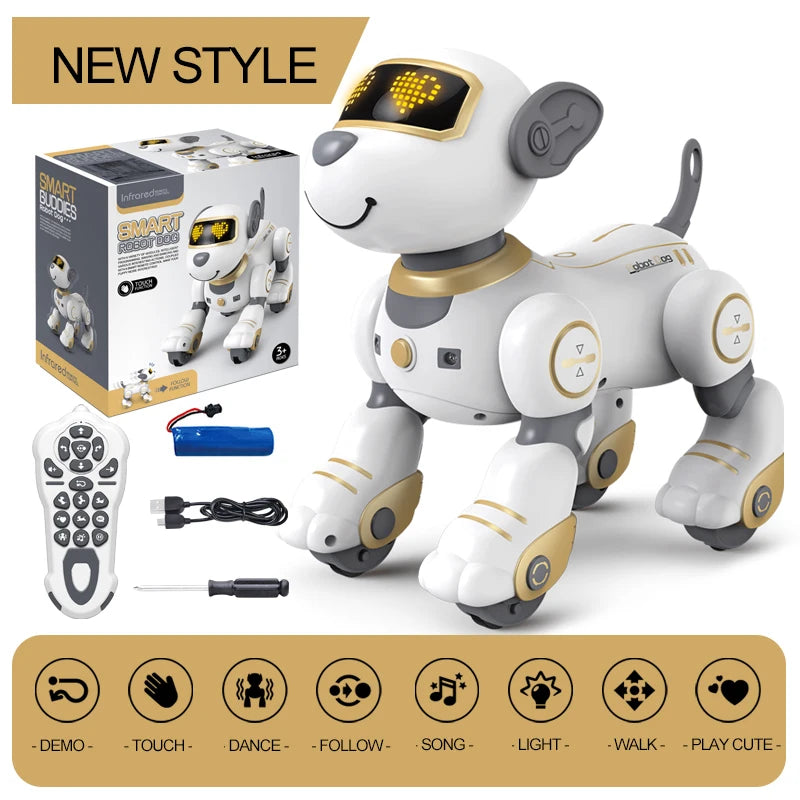 Intelligent Robot Funny Dog Electronic Robotic Remote Control Stunt Smart Robots for Kids Boys Children Creative Birthday Gift