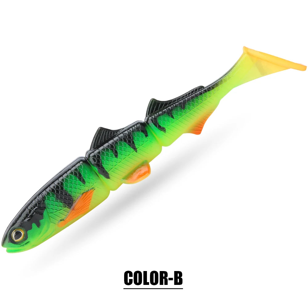 Spinpoler Paddle Tail Swimbait Shad brochet leurre de pêche 16 cm 22 cm appât souple 3 sections articulé Wobbler perche Zander attirail