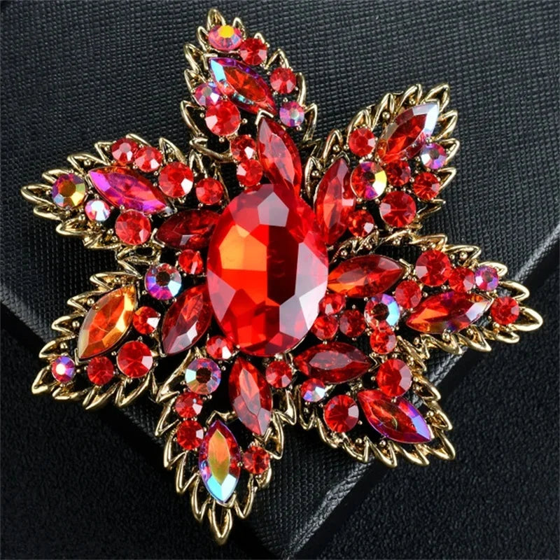 European and American Brooch, Trendy Style, Metal Alloy, Pearl, Rhinestone, Flower, Oil Drop, Corsage for Women