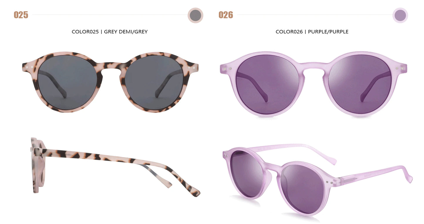 Lunettes de soleil polarisées circulaires rétro 2026 — petites rondes, UV400, vintage, hommes femmes