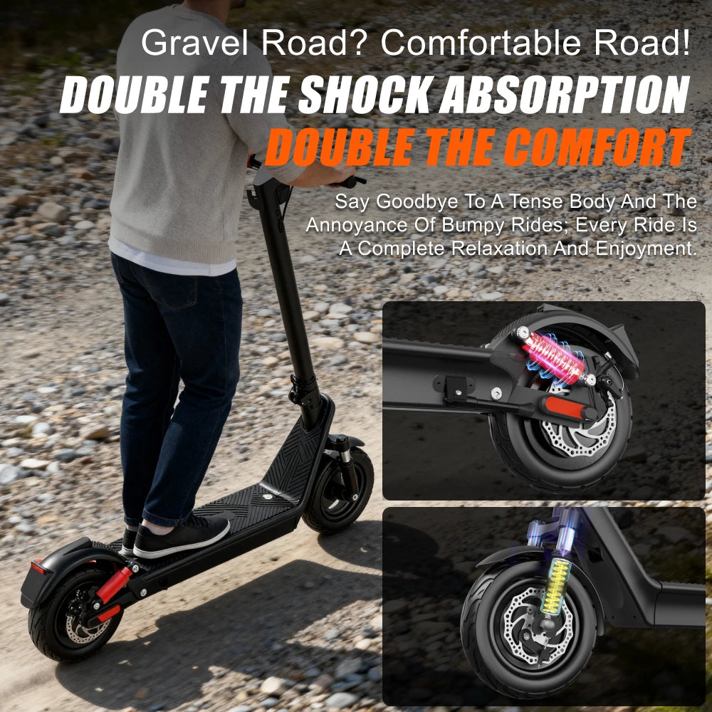 Patinete eléctrico HUANCI X9B 1000W, e-scooter plegable 48V20AH, patinetes eléctricos 40 km/h, patinete eléctrico de 10 pulgadas para adultos