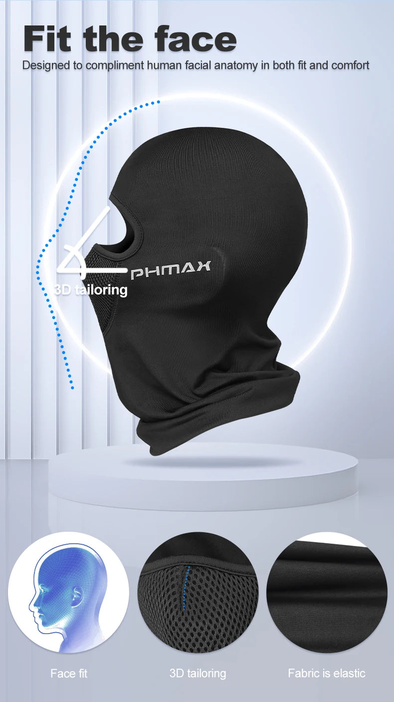 Masque d'équitation moto — protection vent et chaleur, masque complet respirant, cagoule, écharpe
