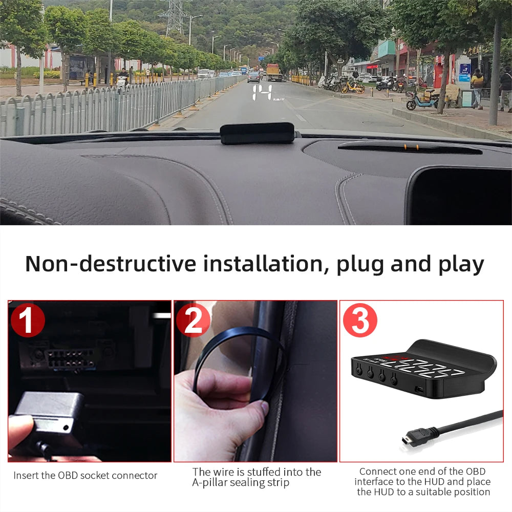 M3 OBD2 M1 GPS HUD Head Up Display obd2 Car Speed Projector On-Board Computer Auto Fuel Mileage Alarm Car Accessories