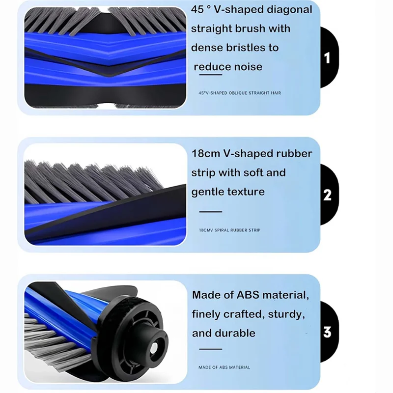 Kit de remplacement pour aspirateur robot — filtre, chiffon, brosse latérale, sac à poussière