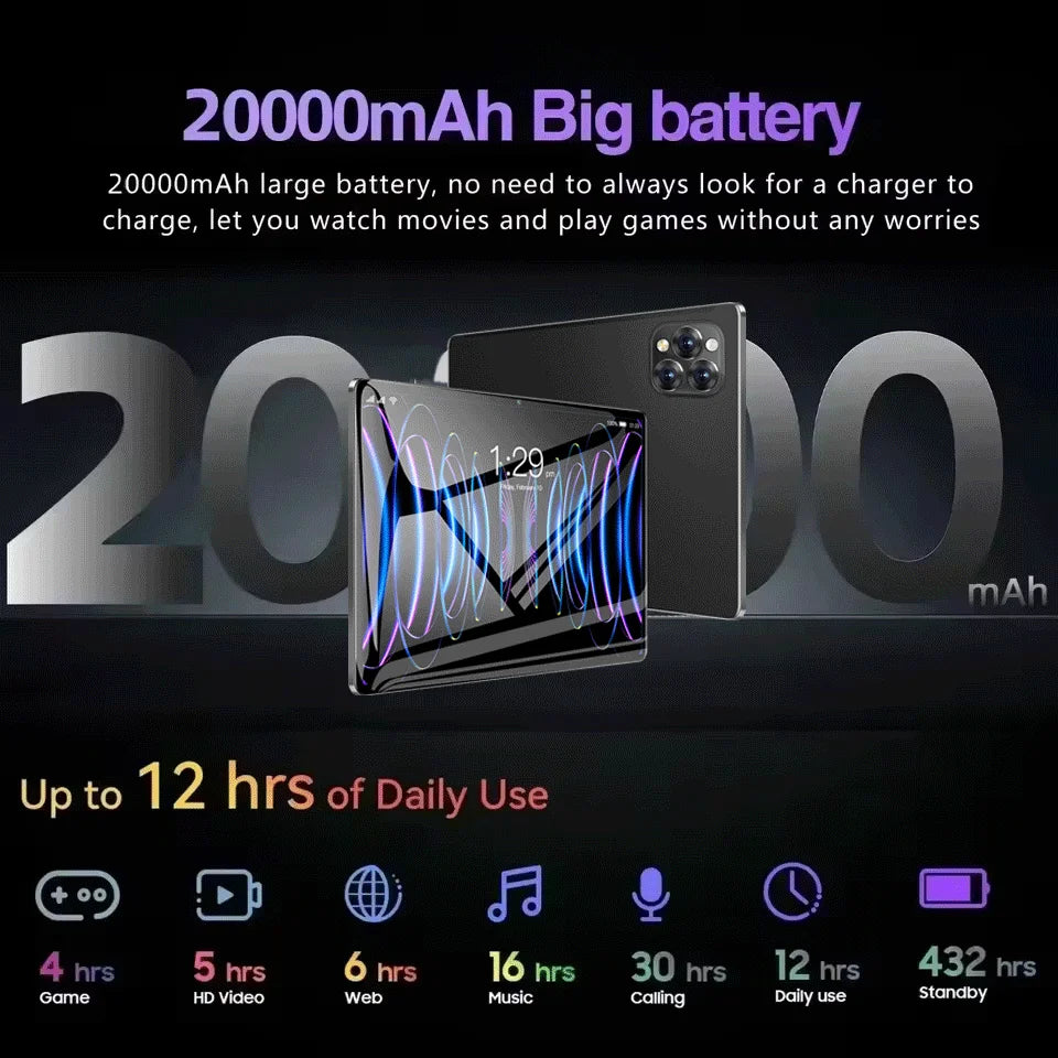Nueva tableta PC original Pad 15 Pro 2026 Edición Mundial Android 16 24 GB+2 TB 8gen3 Tableta 5G Doble SIM Pantalla HD Pantalla Completa Mini PC