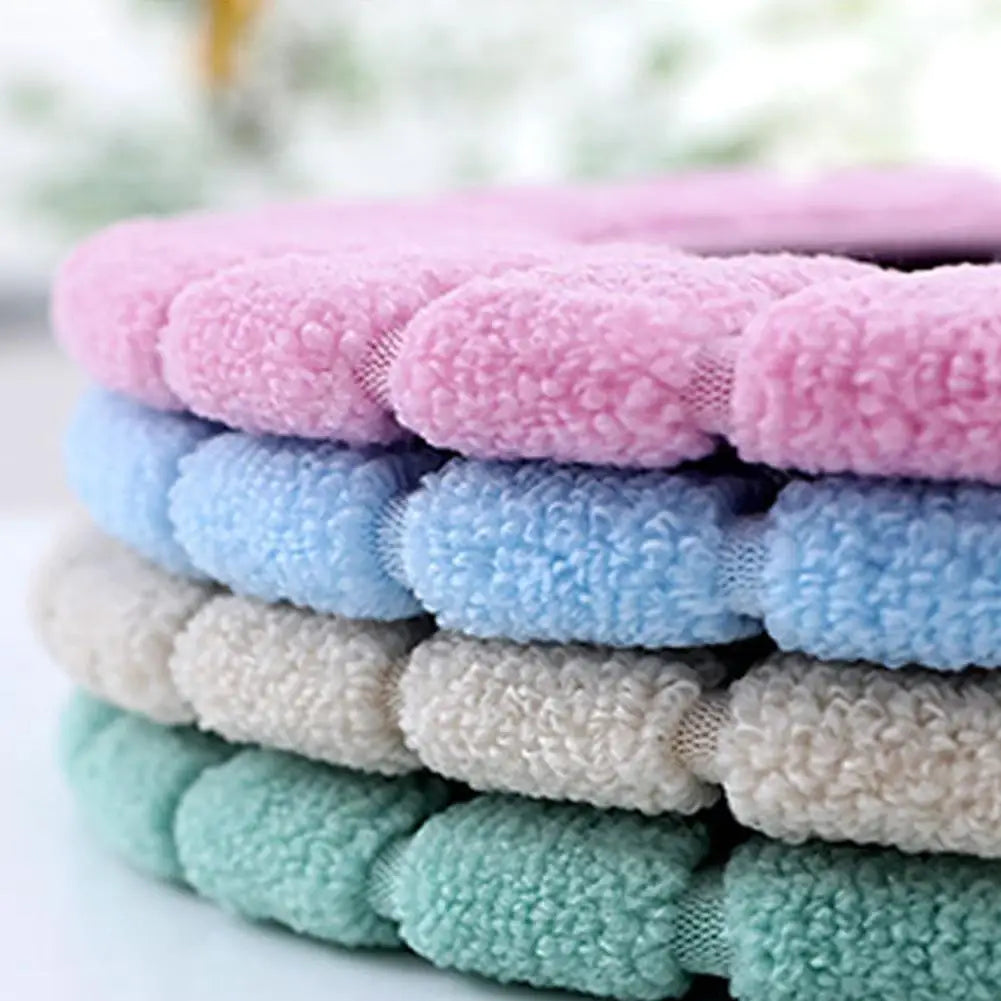 Housse Siège Toilette Hiver Tricot Doux — Lavable Forme O 37x44cm Salle Bain