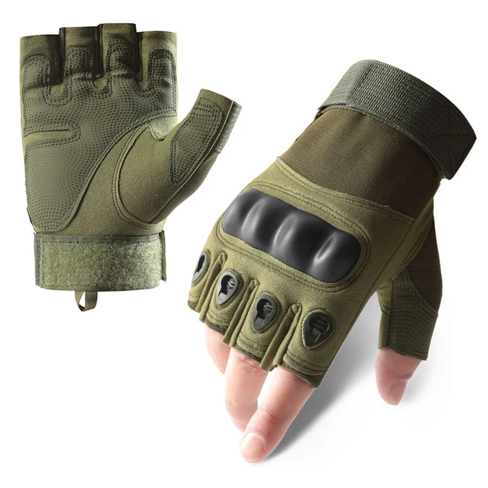 Gants tactiques d'extérieur gants de Moto demi-doigt militaire hommes femmes Combat tir chasse Fitness gants Luva Moto