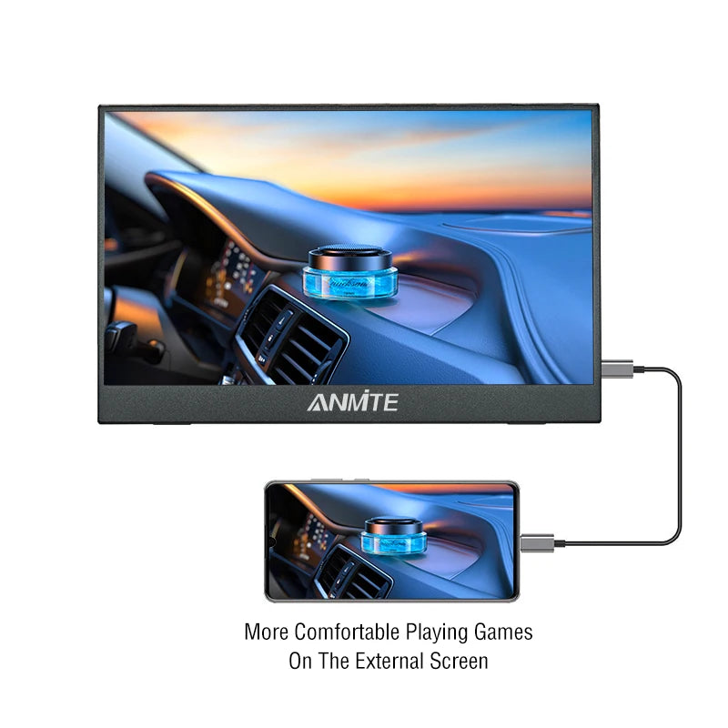 Monitor táctil portátil de 14 pulgadas, no táctil opcional, para juegos 16:10 400cd/m2, pantalla extensible para XBox PS4/5 Switch Loptop