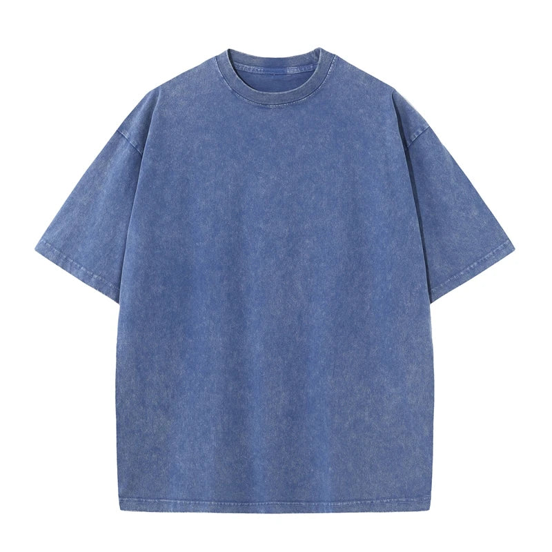 T-Shirt Coton Lourd 230G Homme — Vintage Lavé Surdimensionné Streetwear