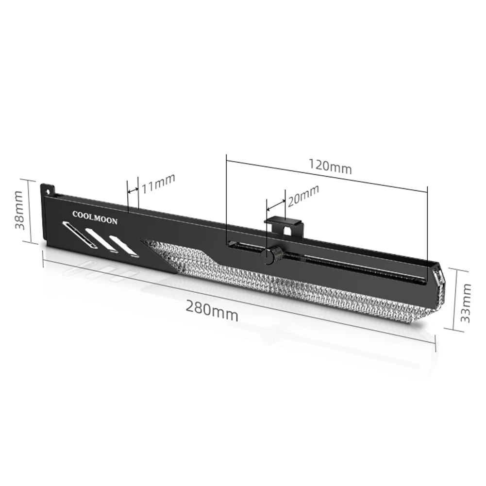 COl'hyMOON-Support de carte vidéo pour ordinateur, support GPU horizontal GT8, support de boîtier PC, kit de refroidissement, 5V ARGB