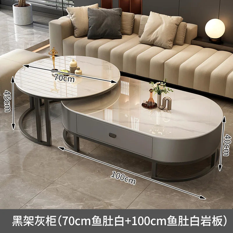 Tables basses extensibles rondes modernes — minimalistes, design livre, meubles salon