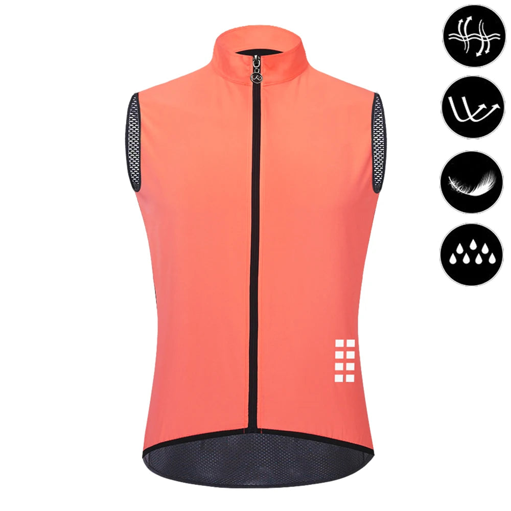 Gilets de cyclisme nuit sécurité pour hommes — sans manches, sport, VTT, vêtements vélo route