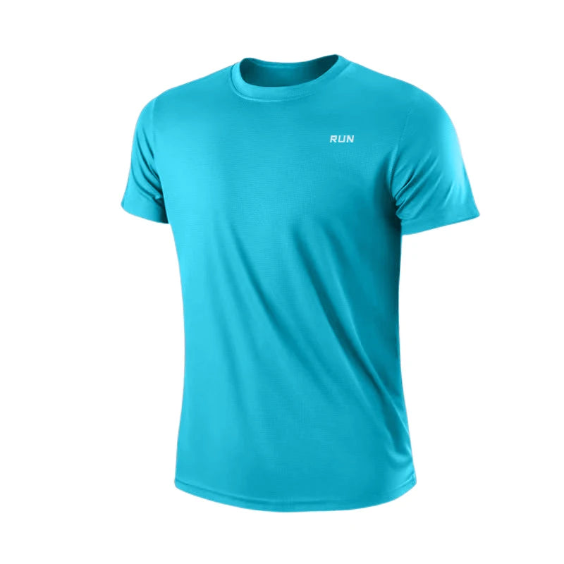 Men's Short Sleeve T-Shirt, Quick Dry, Moisture Wicking, Crew Neck, Workout Training, Sports Shirt, Gym, Running, Lightweight Y