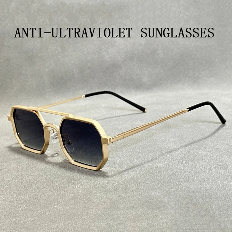 Lunettes de soleil carrées pour hommes Steampunk vintage — femmes, mode, rétro