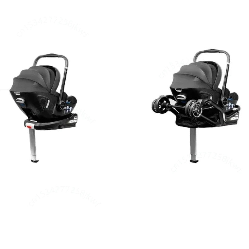 4-in-1 Baby Stroller, Child Car Seat with ISOFIX Base, Portable and Lightweight Luxury Stroller for Newborns