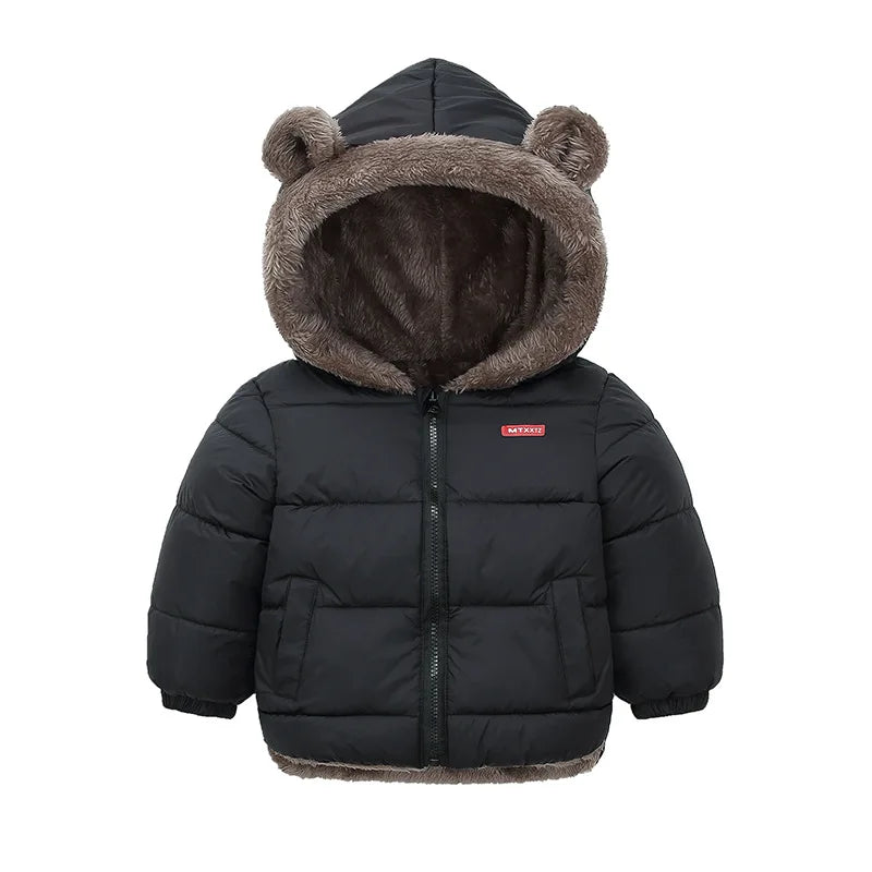 Bébé garçons filles veste à capuche vêtements d'extérieur en coton manteau polaire épais pour enfants vestes rembourrées en cachemire hiver garçons filles manteaux chauds