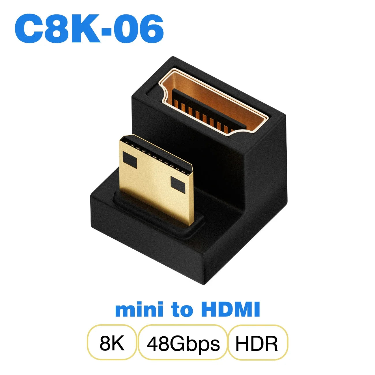 Mini/Micro HDMI to HDMI 2.1 48Gbps 8K60HZ 4K120HZ Converter for Projector HDTV PS4 PS5 Laptop