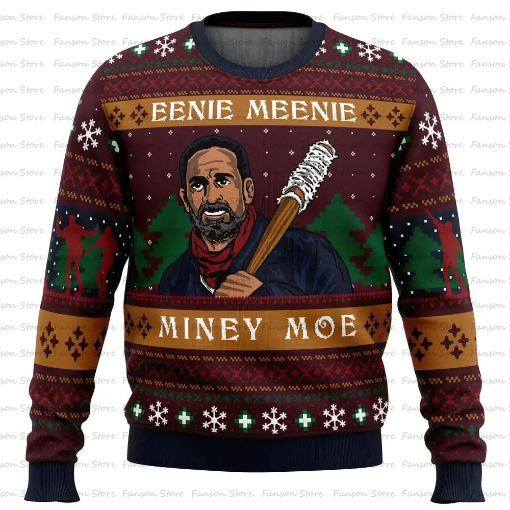 Sudadera con capucha de Navidad The Walking Dead para hombres y mujeres, sudadera de anime, suéter Y-Cartoon, otoño