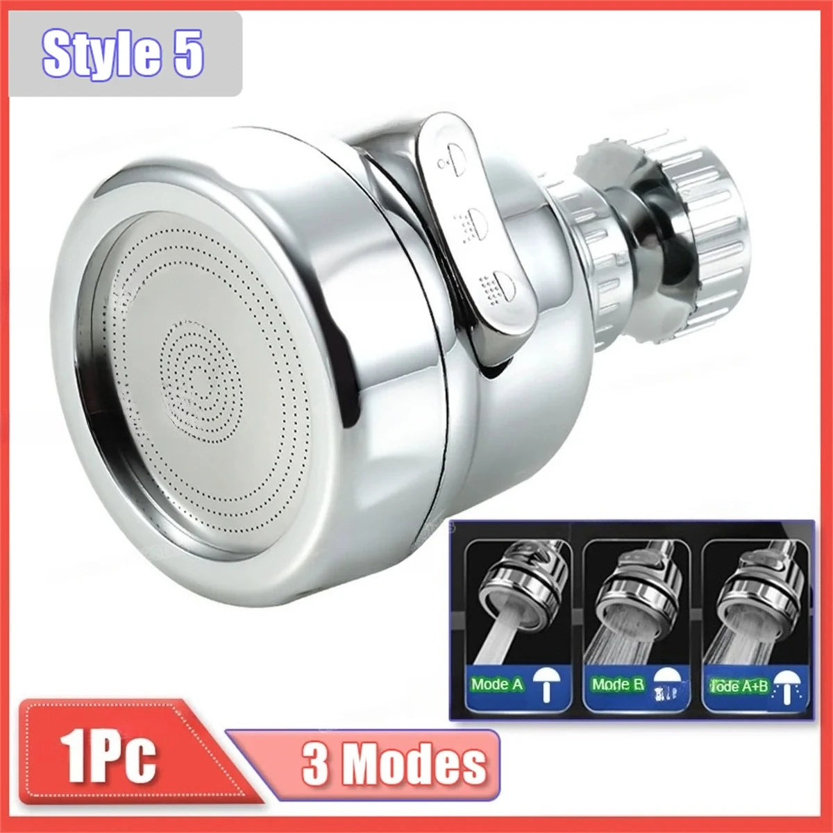Extensor de grifo giratorio 360 grados, 2/3 modos, ahorro de agua, adaptador de boquilla burbujeador para cocina y baño, accesorios de grifería para el hogar