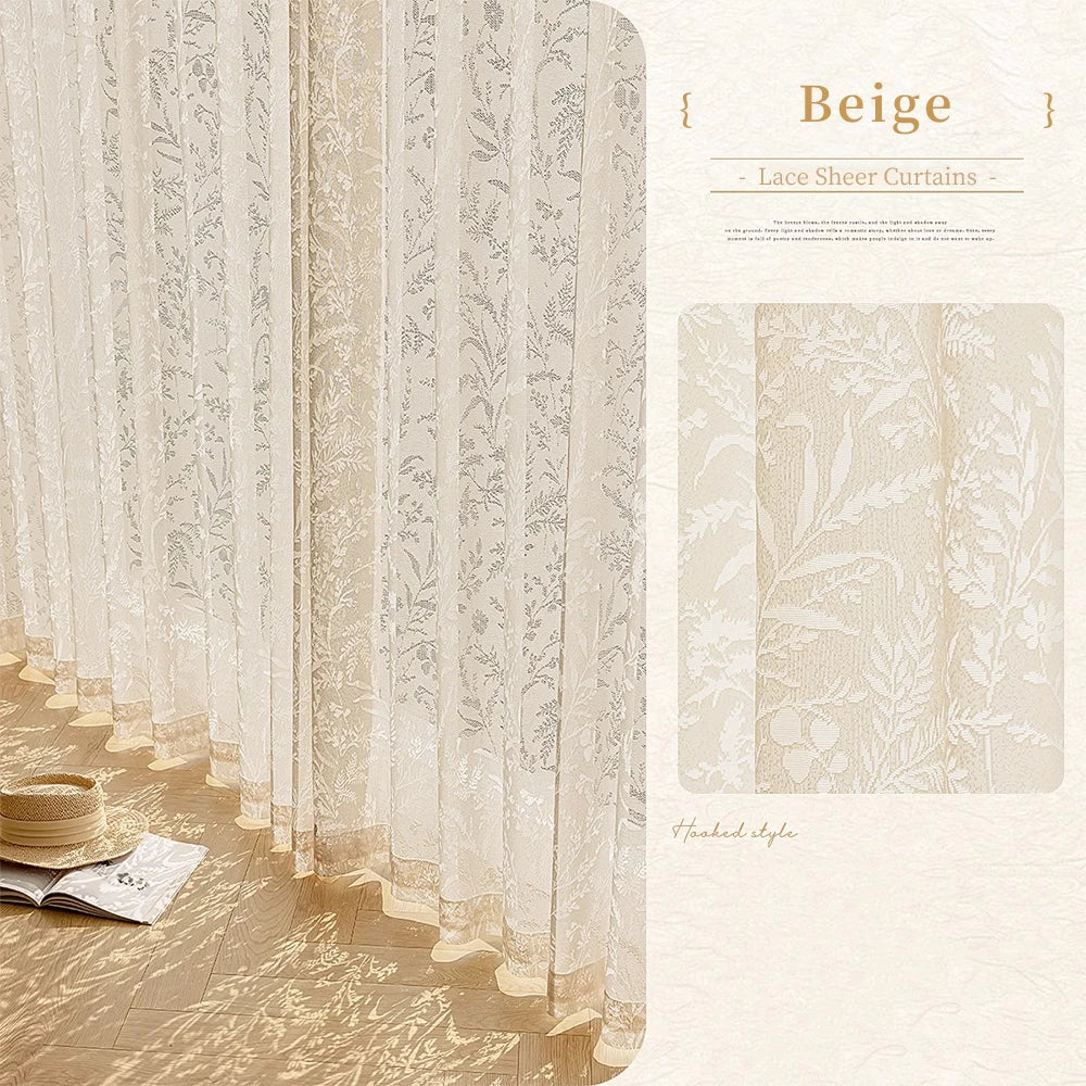 Rideaux en Voile transparent en dentelle 2025, pour salon, en Tulle, pour cuisine, Voilage, diviseur d'écran pour la maison, décoration de mariage