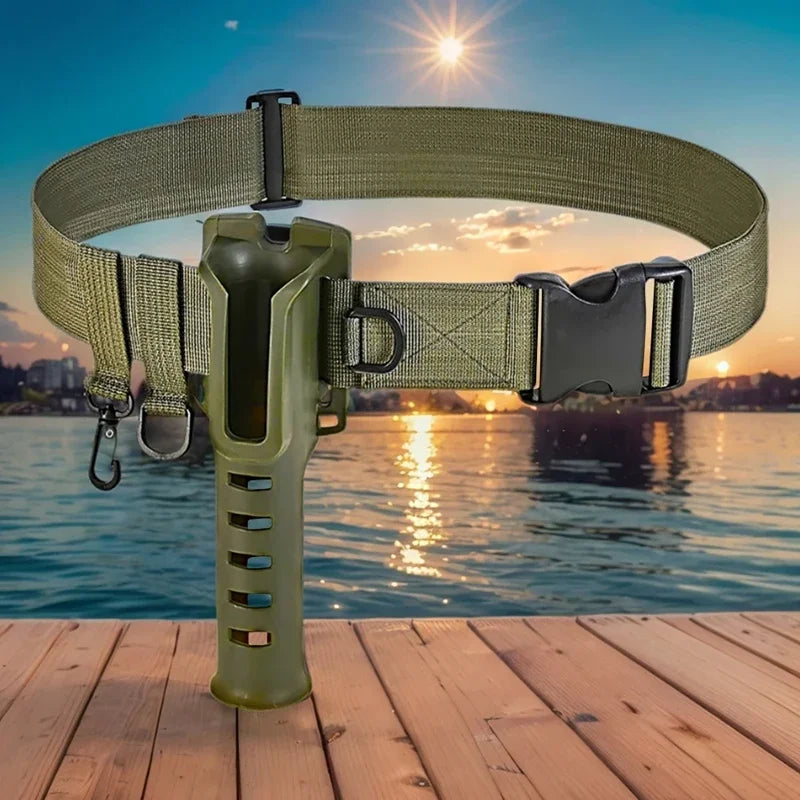 Ceinture de pataugeoire de pêche, support de canne à pêche réglable, ceinture de taille pour filature et coulée, accessoires d'équipement de pêche à la mouche