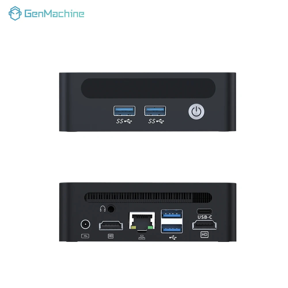 Mini PC GenMachine AMD Ryzen 5 6600H ES — 4,5 GHz, DDR5 6400 MHz, WiFi 6, USB4, LAN 2,5G, Win11