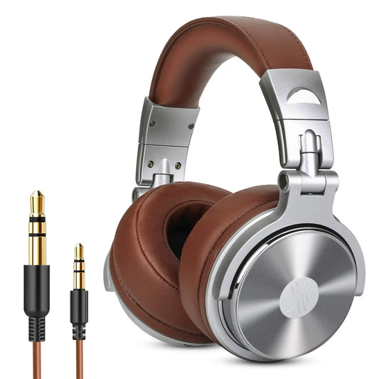 Oneodio Pro 30 Professional Studio DJ Headphone with Microphone Over Ear Wired HiFi Monitor Headset Foldable Gaming Headphones