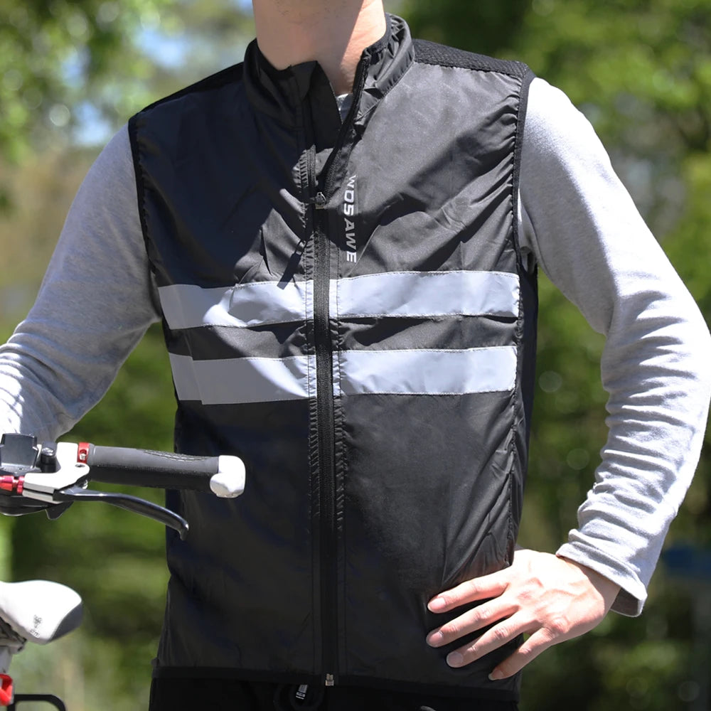 Gilet de cyclisme coupe-vent sans manches — automne, VTT, vélo, léger, respirant