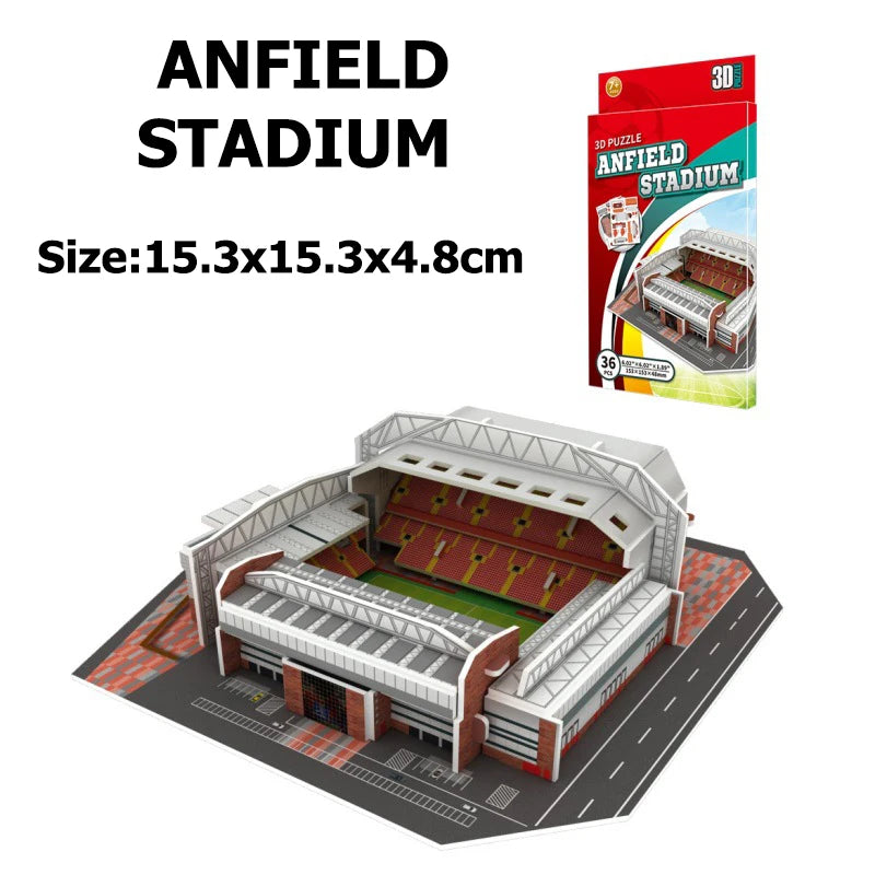 Terrain de Football Miniature en 3D, Puzzle à Faire Soi-Même, Modèles de Stades de renommée Mondiale, Jeu Périphérique, Jouets, Cadeaux d'Anniversaire, DDJ