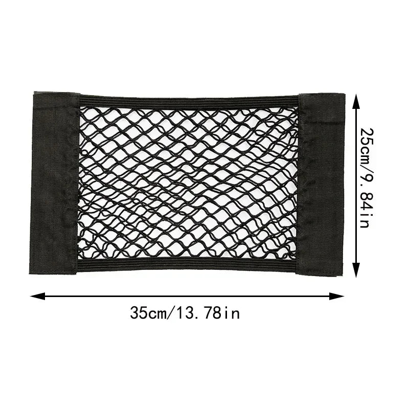 Sac de rangement pour coffre de voiture, filet en nylon, organisateur de coffre arrière de voiture, filet à bagages élastique, poche, fournitures pour véhicules