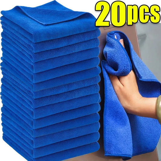 Serviettes Microfibre Lavage Voiture Séchage — Chiffons Nettoyage Polissage 1-20 Pièces