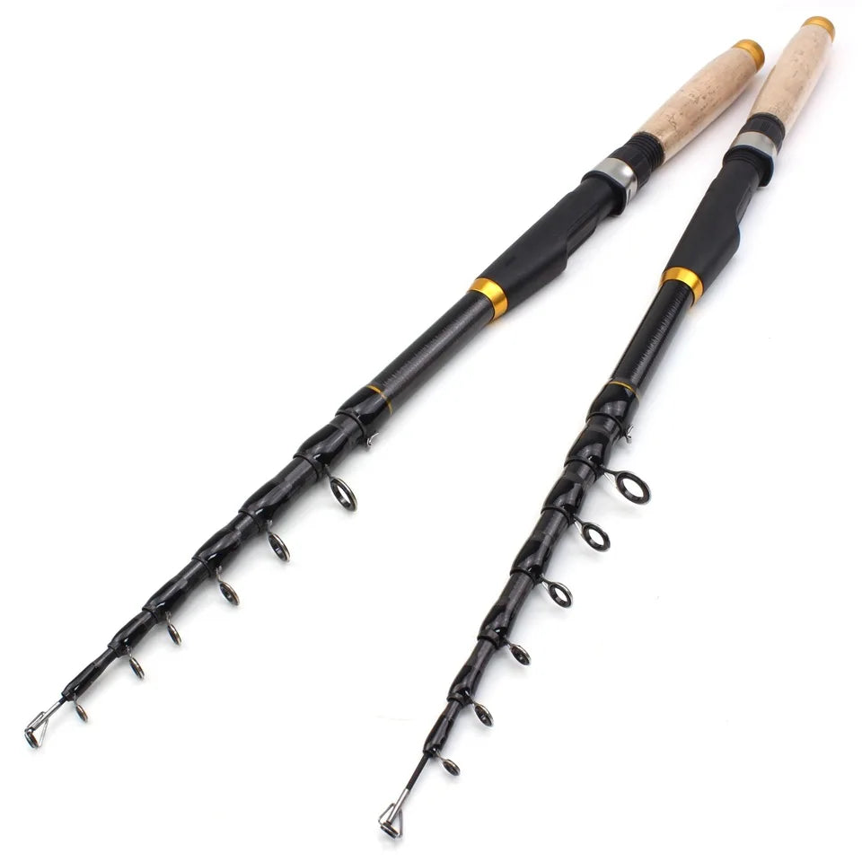 Nouveau 1.8 m-3.0 m canne à pêche multifonction canne à pêche en carbone canne à pêche télescopique voyage canne à pêche ultracorte matériel de pêche