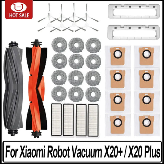 Accessoires pour aspirateur robot — sac à poussière, vadrouille, brosse latérale, filtre HEPA