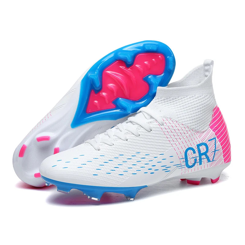 Chaussures de Football FG Unisexe Viscose Montantes — Crampons Longs Antidérapants, Professionnel EU 31–49